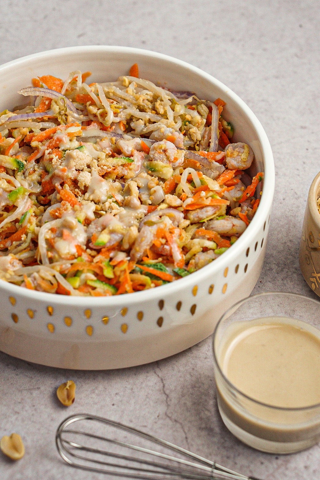 Salade vietnamienne aux crevettes et cacahuètes
