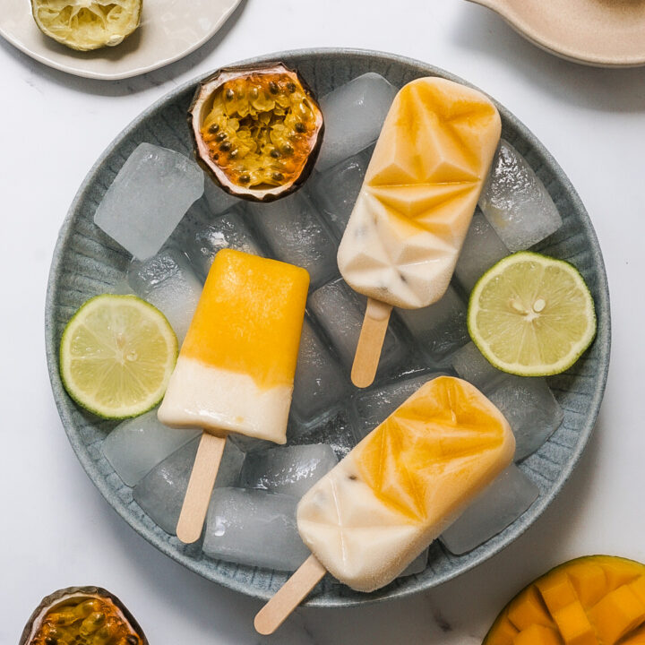 HEALTHY POPSICLE recipes: MANGO PASSION FRUITS