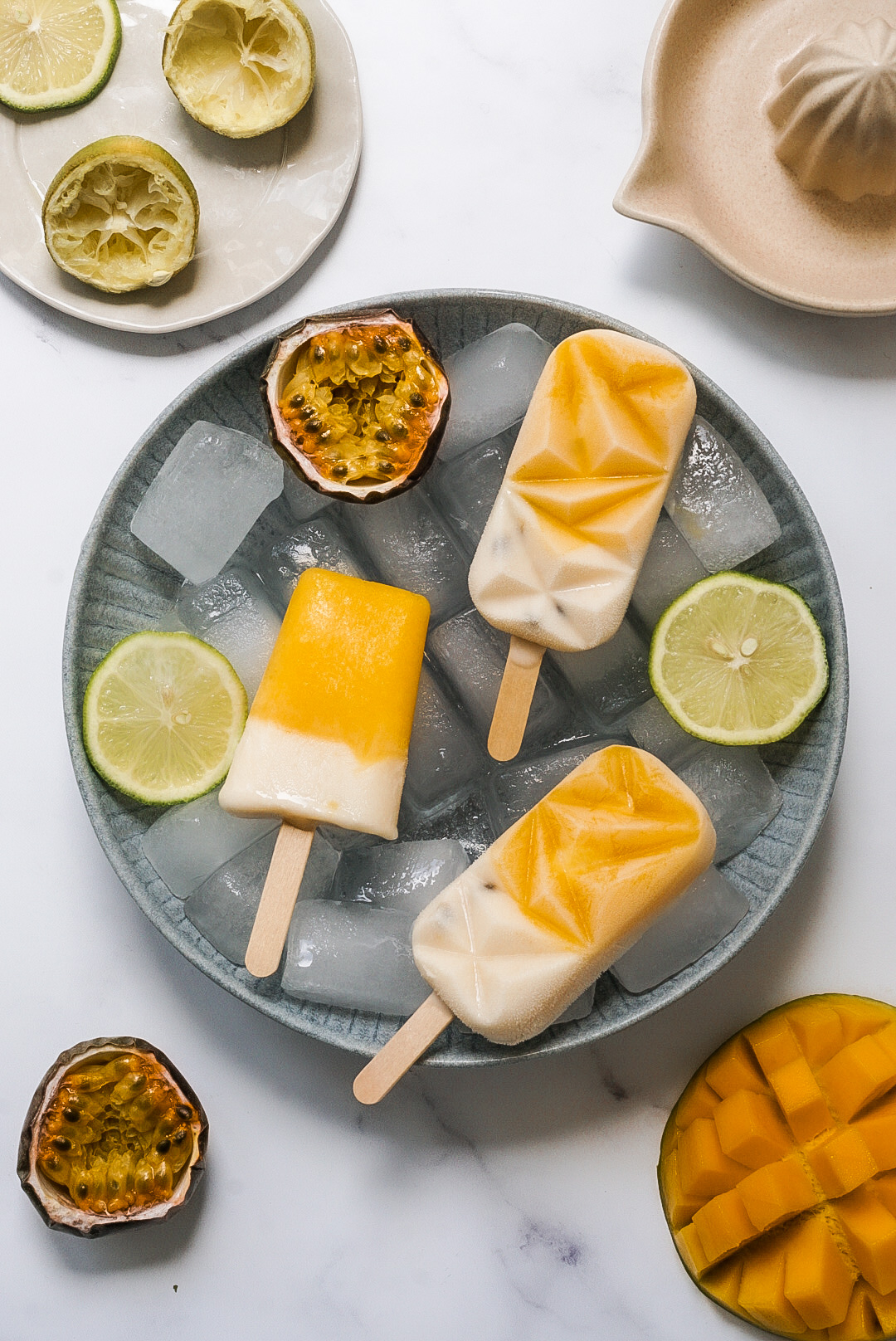 HEALTHY POPSICLE recipes: MANGO PASSION FRUITS